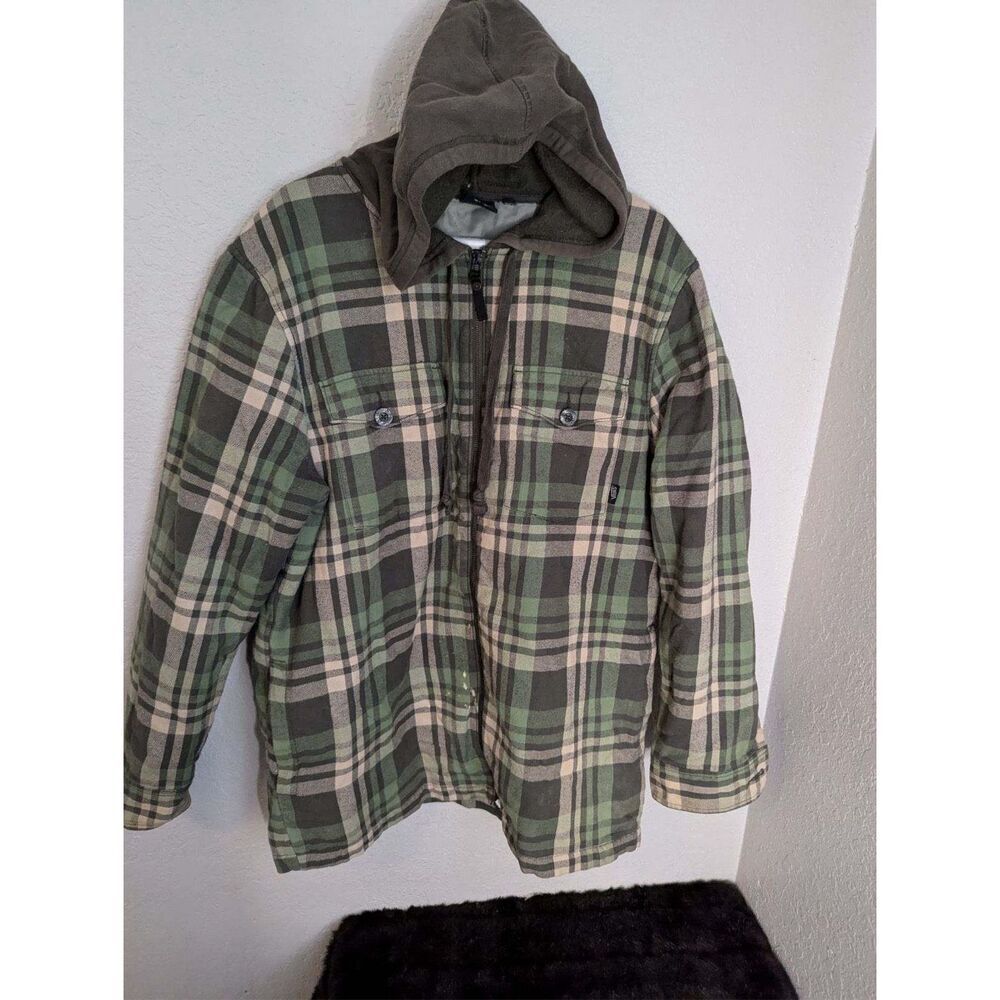 Vans Mens Shirt Parkway Hooded Flannel XL